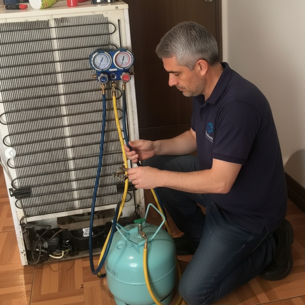 Recarga de gas para heladeras